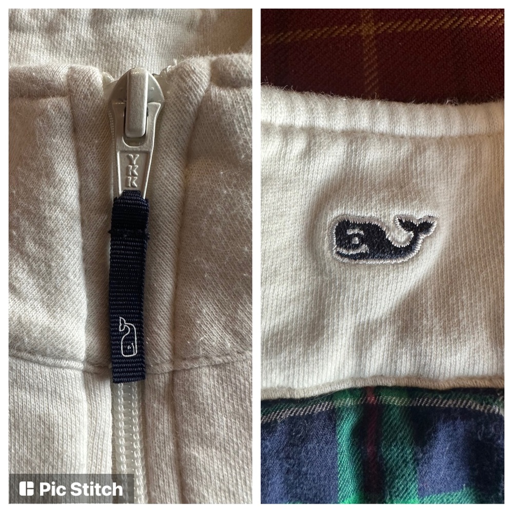 VINEYARD VINES 🐳 Ladies White with Plaid Yoke All Cotton Shep Shirt - Sz XXS - Picture 8 of 16